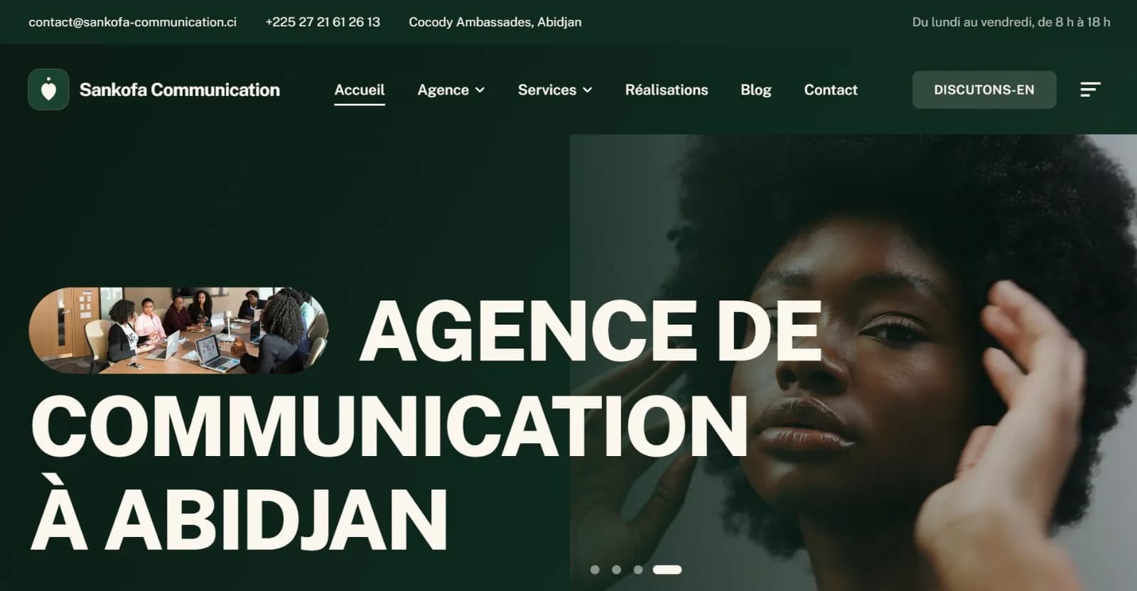 Aperçu principal du projet Sankofa Communication