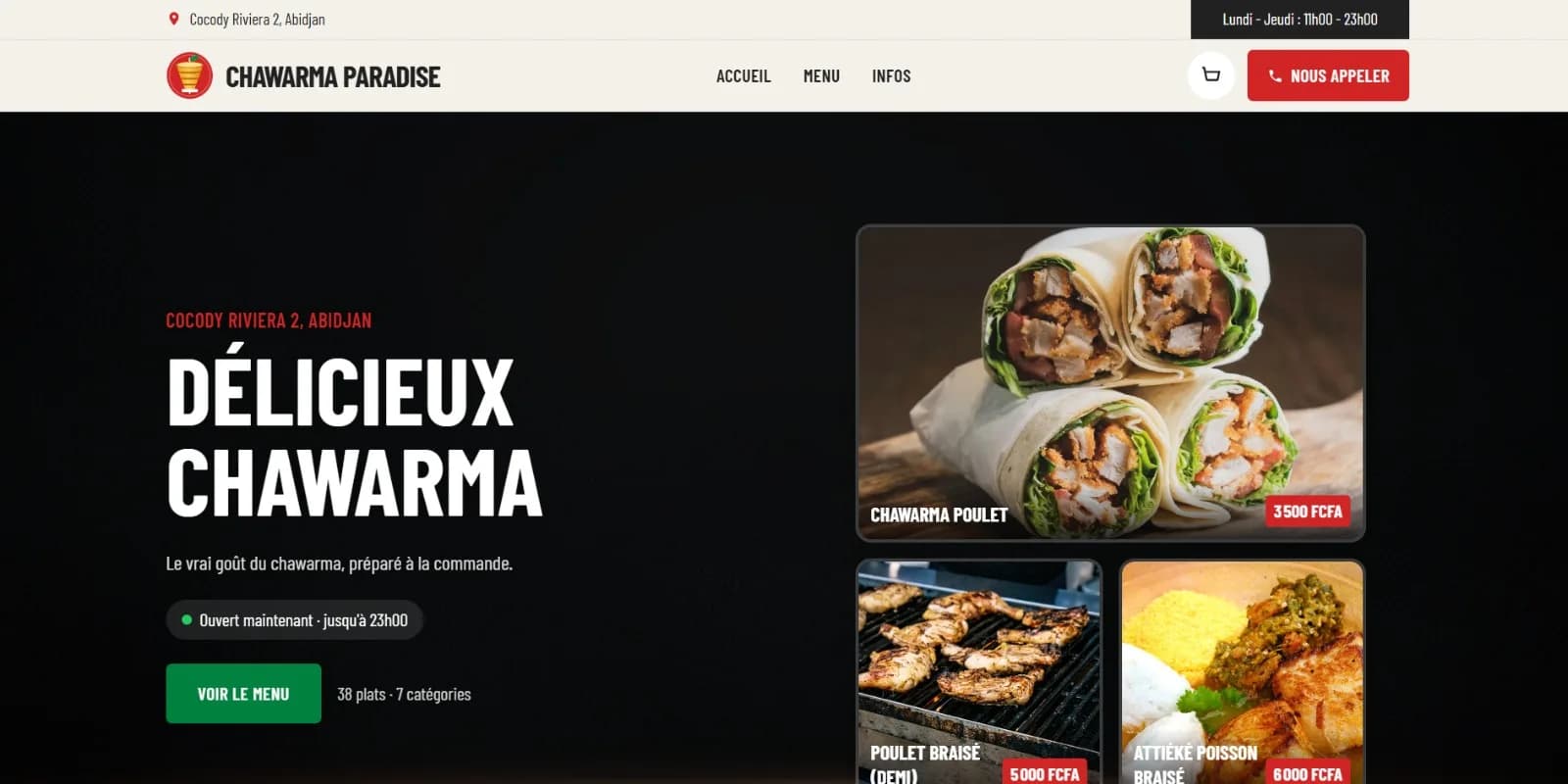 Aperçu du projet Chawarma Paradise